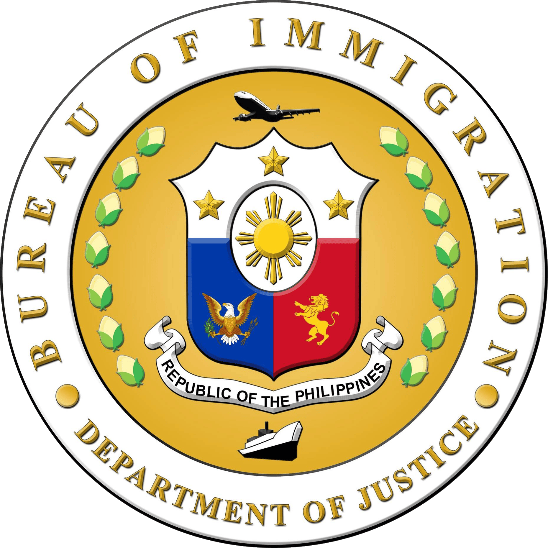 Bureau of Immigration Philippines logo – government accreditation partner of All Asia Aviation Academy