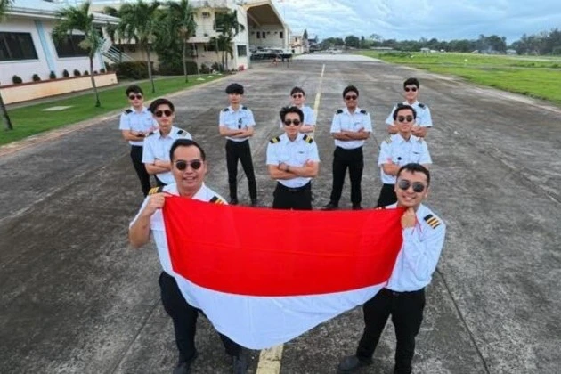 Siswa Indonesia AAA Academy di Kampus Iba Airport, Zambales